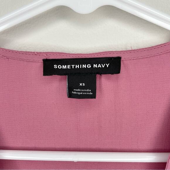 Something Navy Button Down Dress Size XS - Picture 3 of 6